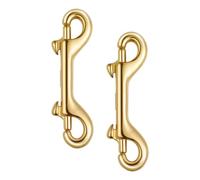 Alipis Ganchos de Seguridad de Doble Extremo de Latón 78 Mm, Clips a Presión para Correas y Collares de Mascotas, 2 Unidades para Bricolaje, Bolsos, Equipaje y Accesorios Artesanales