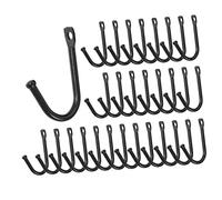 Alipis Ganchos para Colgar Pared Rústicos Pequeños 3,55x2,0 Cm Hierro Negro Resistente para Llaves Bolsos Dormitorio Baño 30 Piezas Organizador Multipropósito