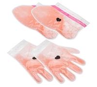 Alipis Guantes de Parafina para Manos y Pies 2 Pares Cera de Melocotón Naranja para Cuidado en Casa Fácil de Usar Manos y Pies
