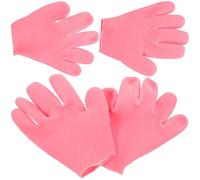 Alipis Guantes de Silicona Hidratantes para Manos Secas 2 Pares Color Rosa Guantes Nocturnos Loción para Mujer Ideales para Uso Durante la Noche y Cuidado Intensivo Piel