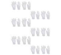 Alipis Guantes de Trabajo de Algodón Blanco 12 Pares Engrosados Talla Grande para Protección Laboral y Seguridad en Joyerías y Manipulación Delicada