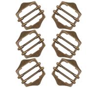 Alipis Hebillas Deslizantes de Latón para Cinturón de Chaleco, 6 Piezas, Hebilla Ajustable Metálica Cierre de Torre, Color Cobre Antiguo, Accesorio para Ajuste Elástico y Decoración