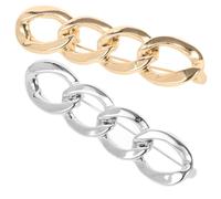 Alipis Hebillas para Ropa Doradas en Aleación de Zinc, Clips Antiexposición para Faldas y Pantalones, 2 Piezas Decorativas, Uso Diario para Mujer