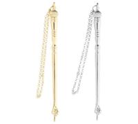 Alipis Herramienta de Metal para señalar la Lectura de la Biblia, 2 Piezas, Puntero de Sagrada Escritura, Accesorio para Estudio bíblico y Ceremonias judías