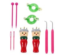 Alipis Herramientas de DIY de Madera para Principiantes Máquina Manual para Pulseras y Bobinadora de Hilo Kit Multifuncional para Tejer y Crear Cuerda Casa Color Color Aleatorio