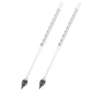 Alipis Hidrómetro de Vidrio para Jarabe de Arce y Medición de Líquidos, Escala 1.0-2.0 y 0-70, 2 Piezas, Densímetro Químico de Color Grueso, Medidor Manual para Vinos y Cervezas