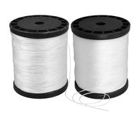 Alipis Hilo de Nylon Trenzado para Construcción, Cuerda de Albañilería Duradera Blanca, 2 Rollos 70 M, Cuerda Resistente para Trabajos de Mampostería y Marcado en Obra