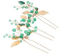 Alipis Horquillas Cabello de Novia Forma de U Horquillas de Cristal Color Dorado Accesorios para Boda y Banquetes Tocados Nupciales Elegantes para Mujer