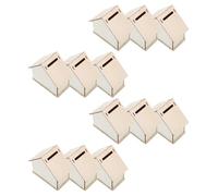 Alipis Hucha Infantil de Madera en Forma de Casa, Kit de 12 Piezas para Manualidades y Decoración, Actividades Creativas y Educación Financiera para