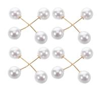 Alipis Imperdibles para Ropa Decoración de Perlas de Color Claro, 8 Piezas de Aleación de Zinc y Plástico, Protección Invisible para Vestidos en Diversas Ocasiones