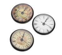 Alipis Inserto de Reloj Redondo de Cuarzo de 70 Mm, Cabezal de Reloj para Bricolaje con Esfera Blanca, Vintage y Floral, Mecanismo Silencioso para Decoración de Dormitorio, Sala y