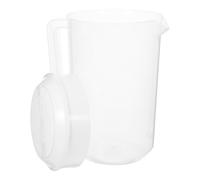 Alipis Jarra Grande de Plástico con Tapa y Escala Clara Dispensador Transparente para Bebidas Frías Jugos y Té Helado Apta para Frigorífico y Uso Familiar