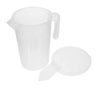 Alipis Jarra Medidora de Plástico Tapa Deslizante y Capacidad de 2000 Ml, Diseño Fácil de Leer Adecuado para Cocinar y Uso Familiar en Casa Reutilizable