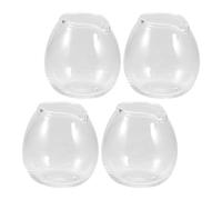 Alipis Jarras de Leche de Vidrio Mini 20 Ml 4 Unidades Recipientes Transparentes para Espumar Café Dispensadores de Salsa y Miel Ideales para Servir Cafeterías y Uso Doméstico