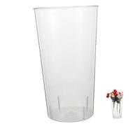 Alipis Jarrón Acrílico Transparente Redondo Cubo De Flores Acrílico para Arreglos Florero Delicado para Despertar