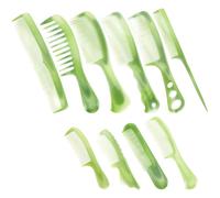 Alipis Juego de 10 Peines Desenredantes de Plástico Verde, Tamaño Pequeño, para Mujer, Peines Portátiles para Cabello Largo y Corte, Uso Diario en Salón y Peinado Profesional
