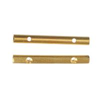 Alipis Juego de 2 Retenedores de Cuerdas para Guitarra Eléctrica Barra Metálica para Sistema de Trémolo Simple y Doble Accesorios Dorados para Clavijero Puente Guías de Cuerdas