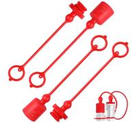 Alipis Juego de 2 Tapones Antipolvo Hidráulicos 3/8 Npt Tipo Anillo de Retención, Cubiertas Protectoras de Acoplamiento Rápido para Conexiones Hidráulicas Industriales