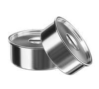 Alipis Juego de 2 Vaporeras de Acero Inoxidable con Tapa Tamaño Mediano y Grande Recipientes Metálicos Multiusos para Cocinar al Vapor Verduras Arroz y Sopas Aptos para Microondas E