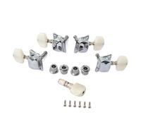 Alipis Juego de 5 Clavijas de Afinación Semicerradas para Banjo Plateadas con 4 Casquillos Metálicos Incluye 2 Clavijas Izquierdas 2 Derechas y 1 Auxiliar Accesorio para Mejorar