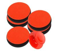 Alipis Juego de Almohadillas para Encerar Coche, Esponjas Aplicadoras de Cera de Alta Densidad, 1 Mango 5 Esponjas Negras, Almohadillas de Pulido para Pintura y Pulimento Automotriz