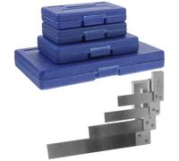 Alipis Juego de Escuadras de Maquinista de Acero Cuadrado 90 Grados 4 Piezas 63×40 MM 80×50 MM 100×63 MM 160×100 MM Regla de Ángulo Recto para Carpintería y Herramientas de