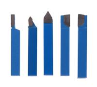 Alipis Juego de Herramientas de Torneado Tungsteno Azul 5 Piezas 10x10 Mm Cortadores para Torno Metal Mini Torno Fresado Resistente al Desgaste Alta Temperatura