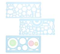 Alipis Juego de Reglas de Dibujo de Plástico para Estudiantes Plantillas Geométricas Multifuncionales, Material PP Ligero Adecuado para Uso Escolar y Diseño de Patrones