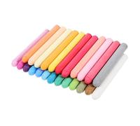 Alipis Juego De Tizas De Colores 24 Piezas 8 Cm x 0,95 Cm, Tiza Lavable Sin Polvo, Escritura Suave y Borrado Fácil, Para Pizarra Interior y Exterior, Adecuado Para Niños y Profesores