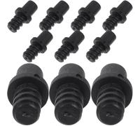 Alipis Kit de 10 Conectores para Mango de Escobilla de Inodoro Adaptador Roscado Autoblocante de 16 MM Material Plástico Resistente Negro Accesorios de Repuesto para Reparación y