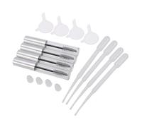 Alipis Kit de 4 Tubos Vacíos de 10 Ml para Crema de Pestañas con Embudos y Pipetas, Plástico Transparente para Almacenamiento DIY