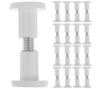 Alipis Kit de 50 Tornillos y Tuercas para Fijación de Muebles Sujetadores para Tableros de Madera Piezas de Conexión Blancas para Montaje Seguro y Reparación de Muebles de Hogar