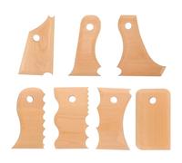 Alipis Kit de 7 Herramientas para Esculpir Cerámica de Madera Funciones de Tallado y Alisado para Manualidades y Cerámica Profesional