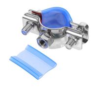Alipis Kit de Abrazaderas para Sillas de Oficina, Protector de Hundimiento con Almohadilla de Cuero Azul, Abrazadera de Tubo M8 de Acero Inoxidable, Soporte para Muebles de Oficina,