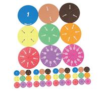 Alipis Kit De Aprendizaje De Fracciones De 45 Piezas Fichas De Fracciones Manipuladores Matemáticos
