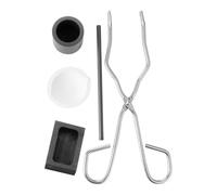 Alipis Kit de Fusión 5 Piezas de Crisol de Lingote de Grafito Resistente al Calor y Anticorrosión para Metales No Ferrosos en Educación Científica