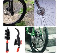 Alipis Kit de Limpieza de Cadena y Neumáticos para Bicicleta 2 Piezas Cepillo de Nylon Rojo para Engranajes y Cepillo Redondo Herramienta Resistente para Mantenimiento y Lavado