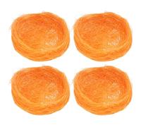 Alipis Kit de Nidos de Pájaro Falsos para Manualidades y Decoración Exterior, Tejido de Yute Grueso, Tamaño 7 CM, 4 Unidades, Adecuado para Suministros de Gallineros y Aves Pequeñas