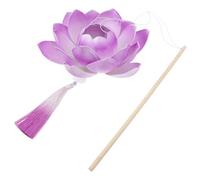 Alipis lámpara de Loto lámpara de Flores LED de Mano Ligero Luces solares lámpara portátil led Lights lamparas led Luces de Loto para el Rendimiento Ornamento de la lámpara Eva Púrpura