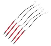 Alipis Lápiz Óptico Capacitivo para Pantalla Táctil 5 Piezas con Cuerda de Resorte Roja, Punta Fina de Escritura, Lápiz para Tableta y Teléfono, Stylus Antipérdida Ergonómico Portátil