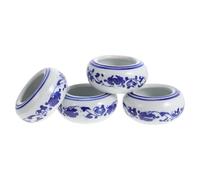 Alipis Lavador de Pinceles de Tinta Cerámico Grande Azul, Juego de 4 Piezas, Bandeja para Tinta y Vaso para Lavar Pinceles, Herramienta Multifuncional para Caligrafía, Pintura