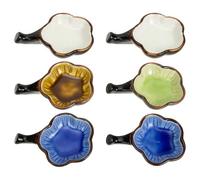 Alipis Lavadora de Pinceles de Tinta Cerámica 6 Piezas, Bandeja para Tinta y Agua, Soporte Portátil para Caligrafía y Pintura, Accesorio Práctico para Estudio y Color Color Aleatorio