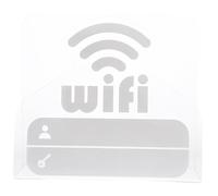 Alipis Letrero Acrílico Transparente Wifi Con Contraseña Para Escritorio Hogar Oficina Cafetería Fácil De Limpiar Reutilizable