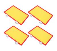 Alipis Letrero de Etiqueta de Almacén A4 4 Piezas Marco Rojo y Bases Magnéticas Dobles, Portaetiquetas para Estantes, Soporte Magnético Práctico para Organización y Señalización