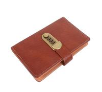 Alipis Libro de Ahorro con Candado de Combinación Carpeta Organizadora con 100 Sobres para Poliuretano Marrón Oscuro Tamaño 18 X 10 CM Adecuado para Gestión y Seguimiento de