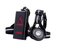 Alipis Linterna LED Recargable por USB, Luz Trasera de Advertencia | Goma Negra, Uso en Running y Camping, Varios Modos y Colocación en Brazo, Espalda, Pecho o Pies