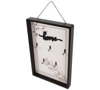 Alipis Llavero de Pared de Madera Negra Organizador de Llaves 5 Ganchos Caja de Gestión de Claves para Entrada y Oficina Armario Pequeño Montado en Pared Almacenamiento Compacto y