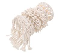 Alipis Luminaria Bohemia Cubierta De Luz Colgante Bohemia Sombra De Lámpara Colgante Pantalla De Macramé Boho Cubierta De Luz Cuerda De Algodón White