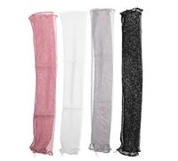 Alipis Mangas de Brazo para Mujer, 4 Pares Secado Rápido Multicolor, Manguitos de Malla Fina Protección UV para Uso en Verano y Deporte al Aire Libre, 51X7Cm