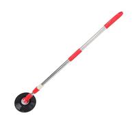 Alipis Mango de Repuesto Ajustable Varilla Reforzada y Giratoria con Disco de Plástico Rojo para Trapeador de Acero Inoxidable para Limpieza de Pisos Hogar